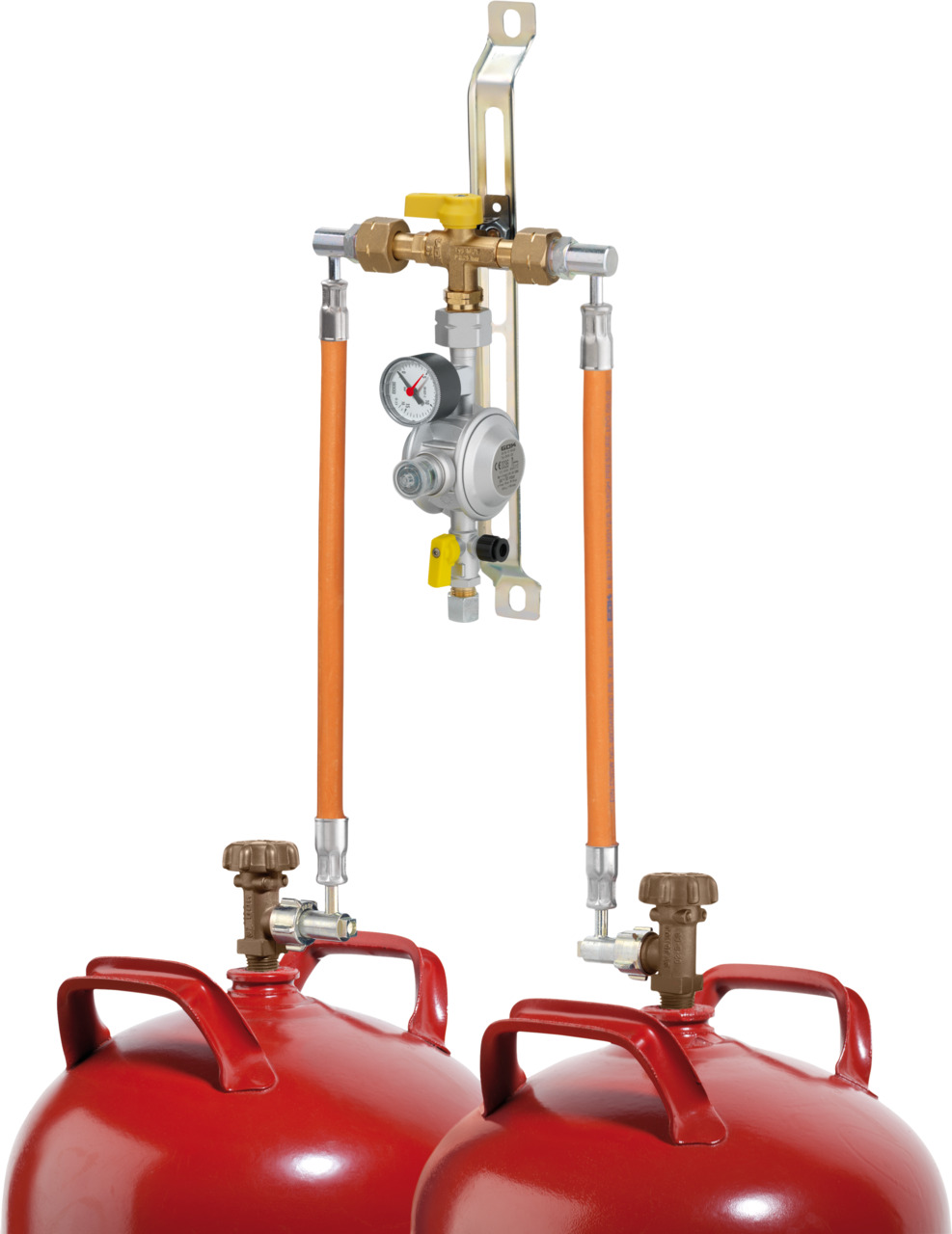 Flaschenanlage 1,5 kg/h- 50 mbar mit man. Umschaltung MUV