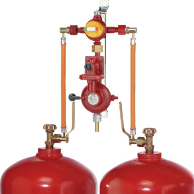 Zweiflaschenanlage PS 16 bar 4 kg/h  50 mbar aut. Umschaltventil