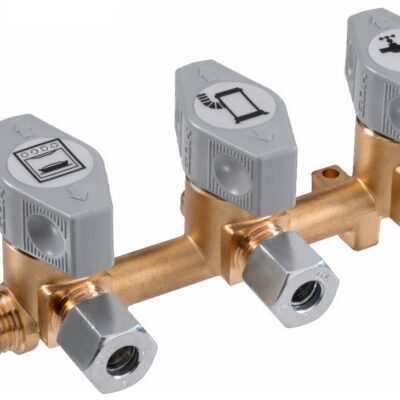Schnellschluss- Verteilerblock 3 Abgänge RVS x 3 x RVS