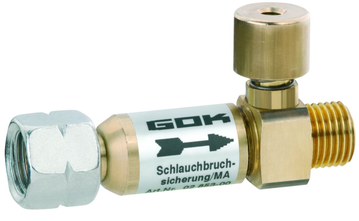 Schlauchbruchsicherung Niederdruck manuell 1,5 kg/h -