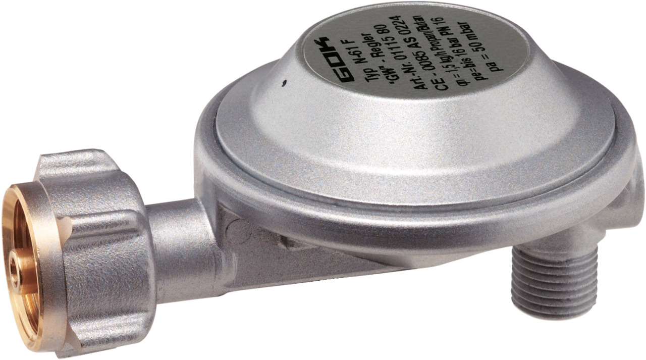 Niederdruckregler Typ EN61 – 1,0 kg/h, 90°