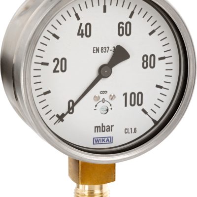 Feinmanometer Niederdruck 0–60 mbar Ø 100 mm / G 1/2