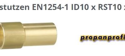 2 Lötstutzen (lang) für Flüssiggasrohrleitungen 10 mm -