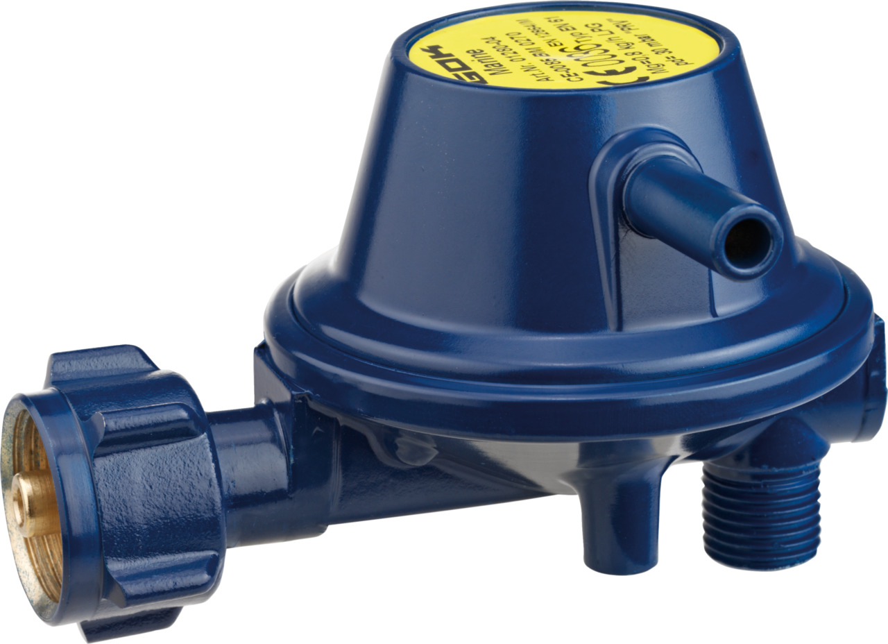 Marine Niederdruckregler Typ EN61 – 0,8 kg/h, 30 mbar, 90°