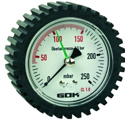 Prüfmanometer Niederdruck   0 - 250 mbar  Ø = 60 mm  /   G 1/2