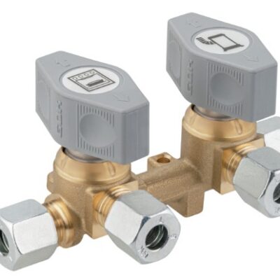 Schnellschluss- Verteilerblock 2 Abgänge RVS x 2x RVS