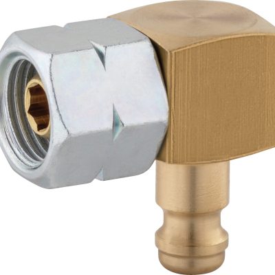 Stecknippel STN × G 1/4 LH-ÜM 90°