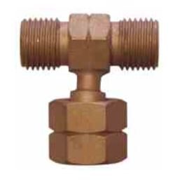 T- Verteiler LH  1/4 LH-ÜM x 2x 1/4 LH-KN ms