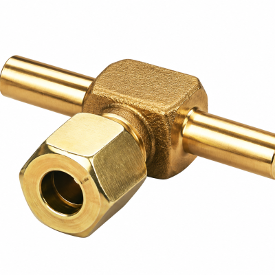 T-Schneidringverschraubung ST – Messing RST 8 × RVS 8 × RST 8