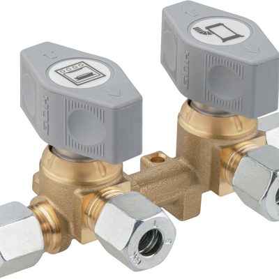 Schnellschluss-Verteilerblock 2 Abgänge RVS × 2 × RVS 8