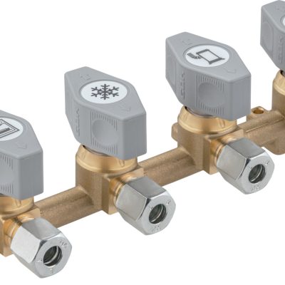 Schnellschluss-Verteilerblock 4 Abgänge RVS × 4 × RVS 8